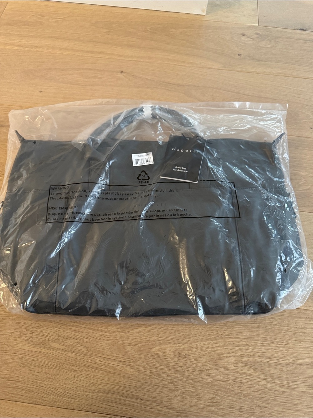 Bugatti Charcoal Duffel Bag Portos Collection